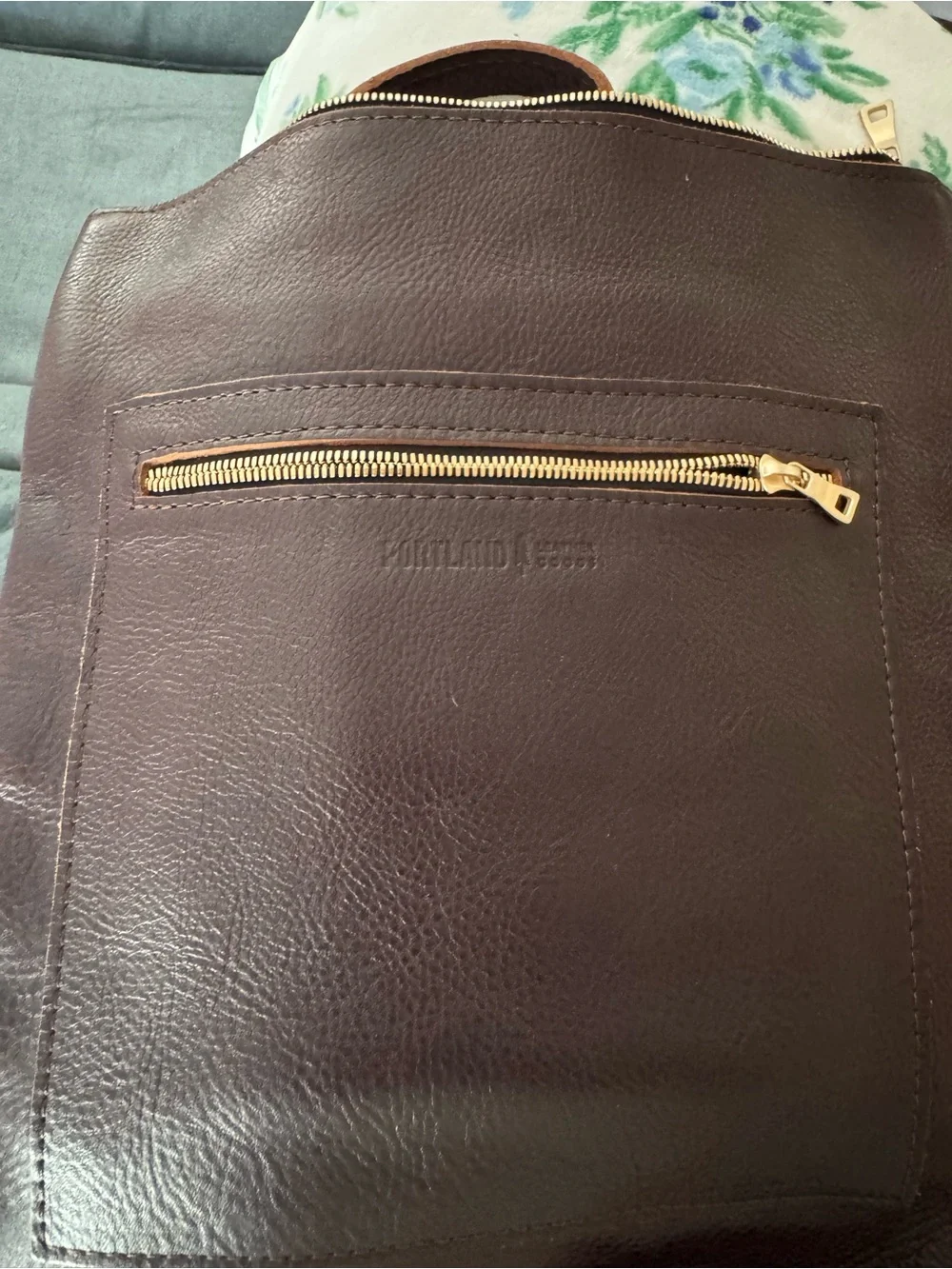 Portland Leather Laptop Backpack - Dark Brown